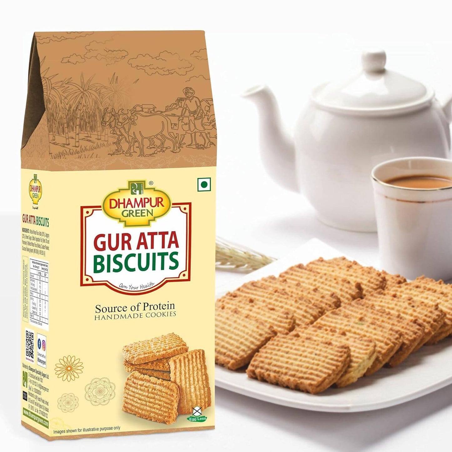 Dhampur Green Gur Atta Biscuit