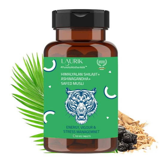 Laurik Testosterone Himalayan Sj, Ashwagandha, Safed Musli, Maca Root, And Korean Red Ginseng Tablets