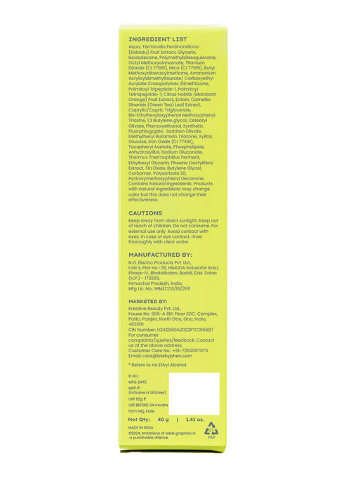 Hyphen By Kriti Sanon Golden Hour Glow Screen Spf 50 Pa+++