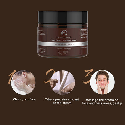 The Man Company Daily Moisturizing Face Cream with Shea Butter, Vitamin E & Coco Butter