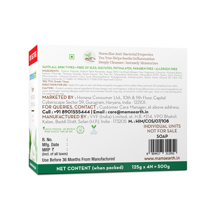 Mamaearth Neem Moisturizing Lotion Soap (Buy 3 Get 1 Free)