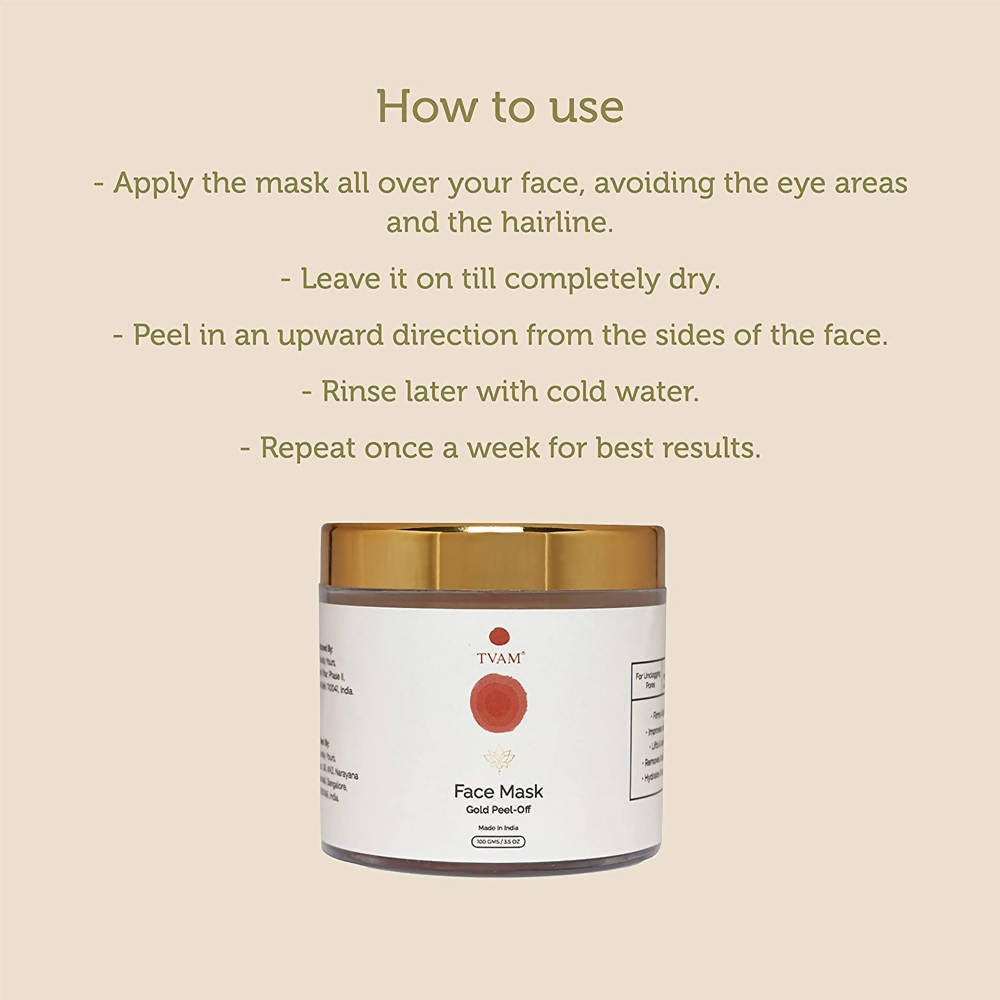 Tvam Gold Peel Off Face Mask - DrMediCart