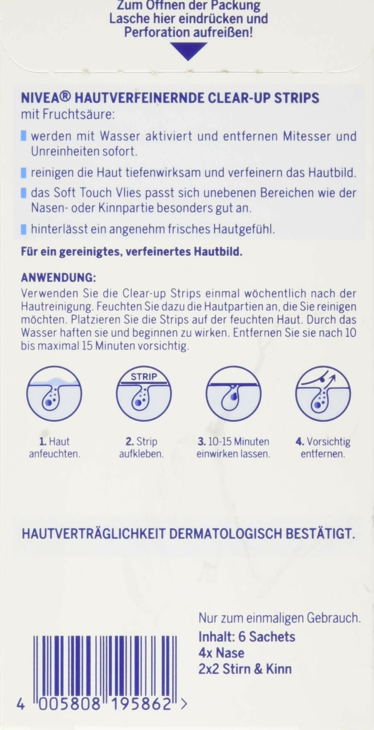 Nivea Visage Hautverfeinerndes Clear Up Strips