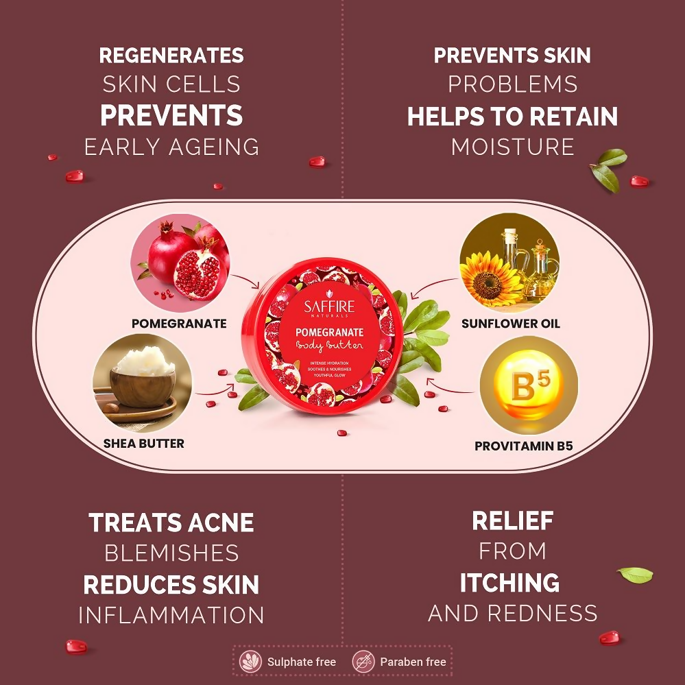 Saffire Naturals Pomegranate Body Butter