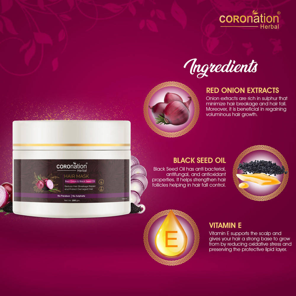 Coronation Herbal Red Onion & Black Seed Oil Hair Mask