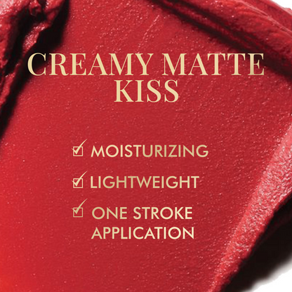 mCaffeine Shades Creamy Matte Kiss Bullet Lipstick Moisturizing Lightweight - Spicy Martini