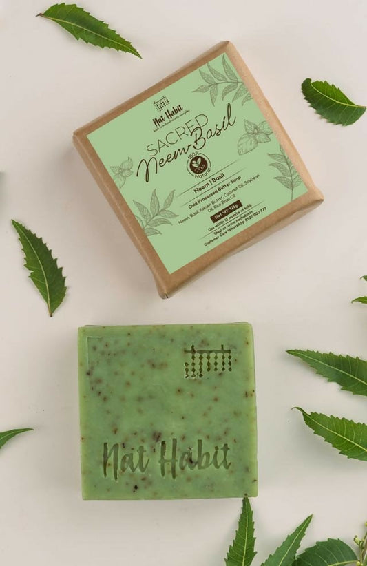 Buy Nat Habit Cold Processed Sacred Neem-Basil Soap from DrMediCart, Ship from India to USA