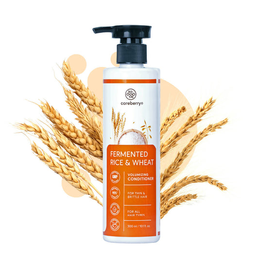 Careberry Fermented Rice Water & Wheat Volumizing Conditioner for Thin and Brittle Hair - DrMediCart