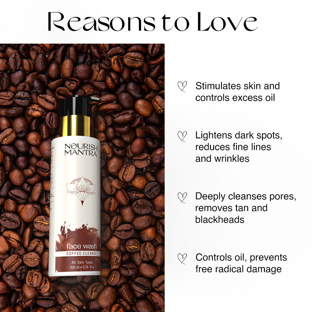 Nourish Mantra Coffee Cleanse Face Wash with Coffee Niacinamide, & Aloe Vera
