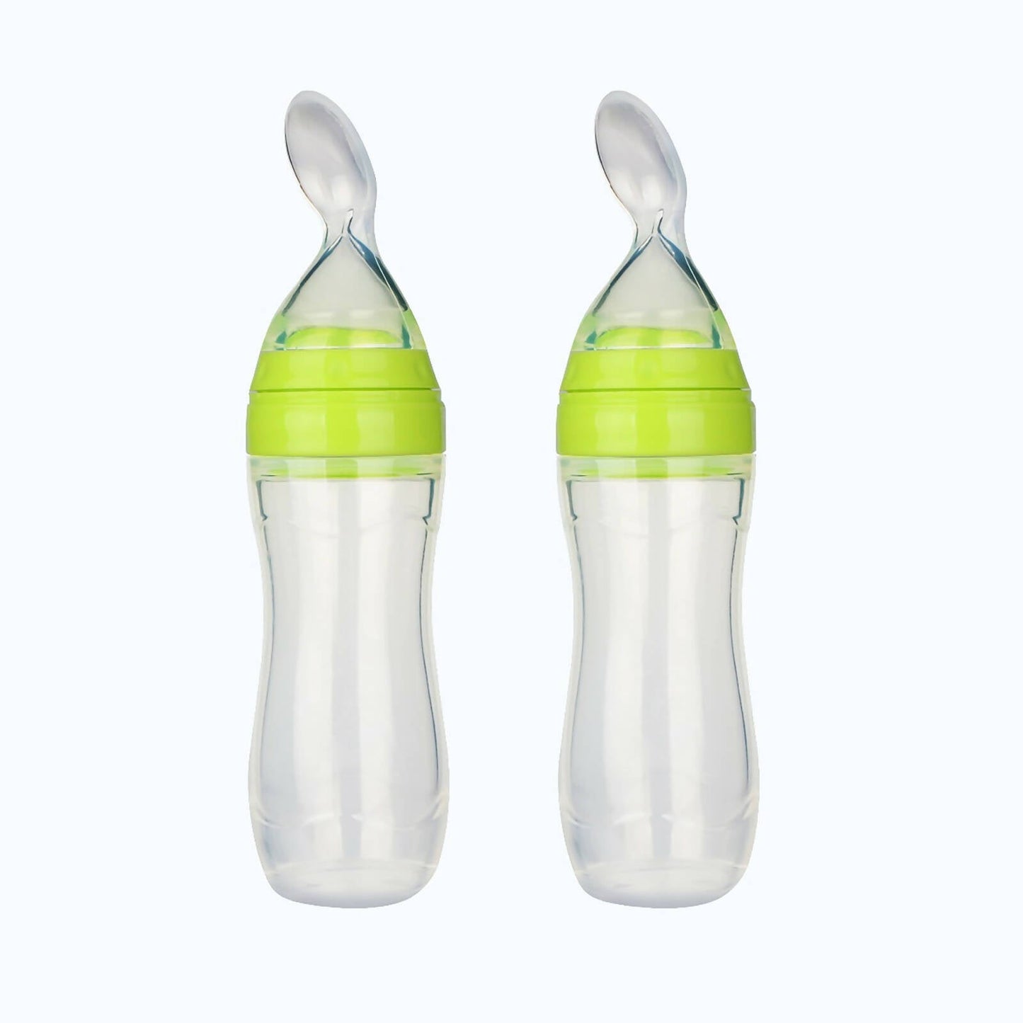 Buy Safe-O-Kid Easy Set of 2 Squeezy Silicone Food Feeder Spoon (Soft Tip) Bottle- Green- 90mL from DrMediCart, Ship from India to USA