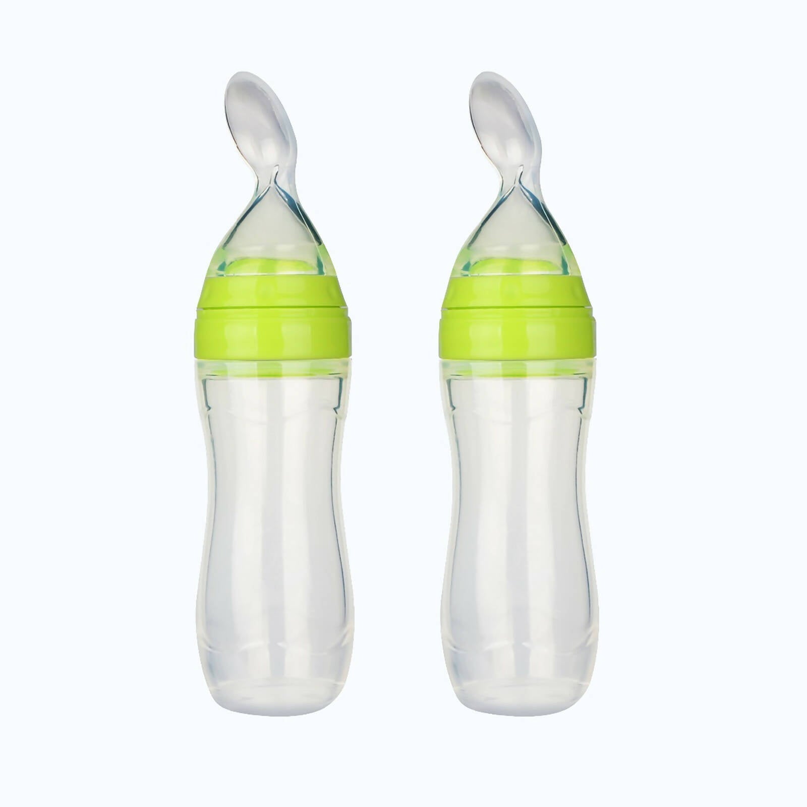 Buy Safe-O-Kid Easy Set of 2 Squeezy Silicone Food Feeder Spoon (Soft Tip) Bottle- Green- 90mL from DrMediCart, Ship from India to USA
