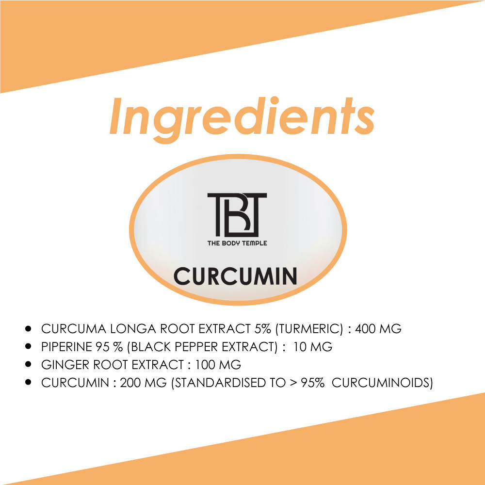 The Body Temple Curcumin 700mg For Brain Health and Immunity Capsules