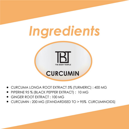 The Body Temple Curcumin 700mg For Brain Health and Immunity Capsules