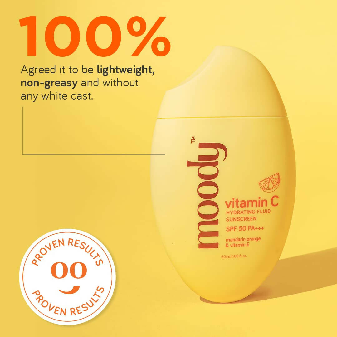 Moody Vitamin C Hydrating Fluid Sunscreen with SPF 50 PA+++