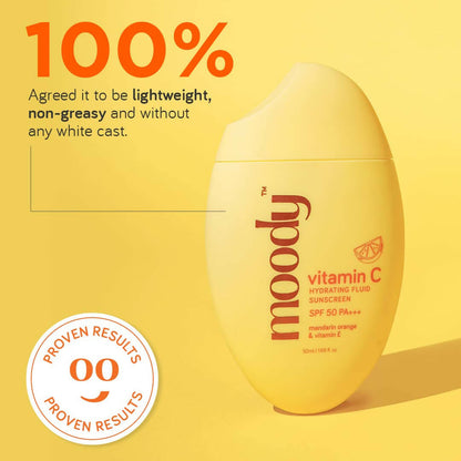 Moody Vitamin C Hydrating Fluid Sunscreen with SPF 50 PA+++