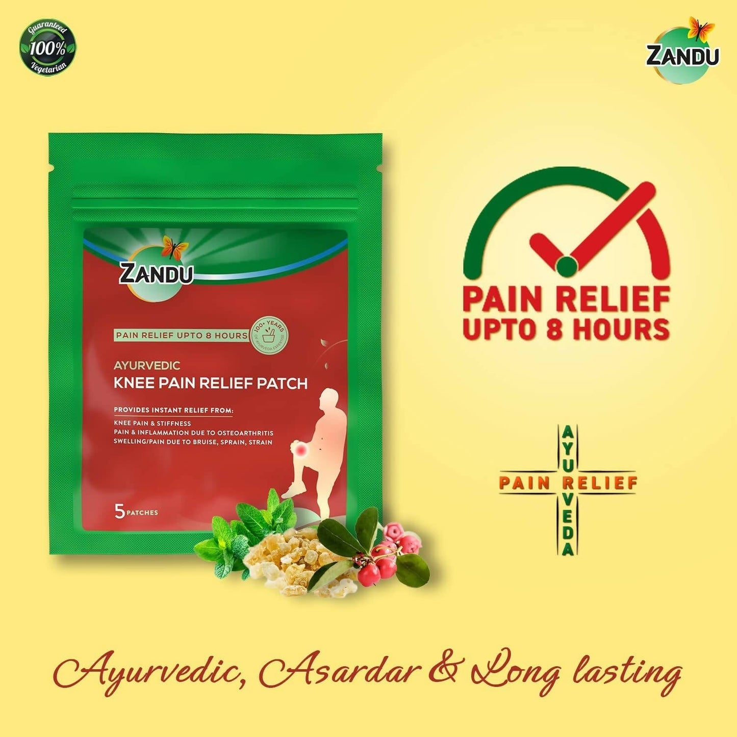 Zandu Ayurvedic Knee Pain Relief Patch - Drmedicart