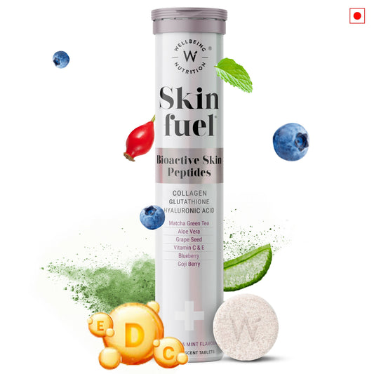 Buy Wellbeing Nutrition Skin Fuel Effervescent Tablets from DrMediCart, Ship from India to USA