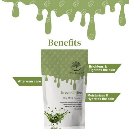 Wild Organic Green Coffee Clay Mask Powder