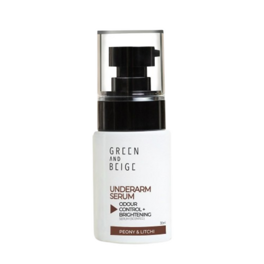 Green And Beige Rectifio Underarm Serum For Odour Control & Brightening - Peony Litchi Scented