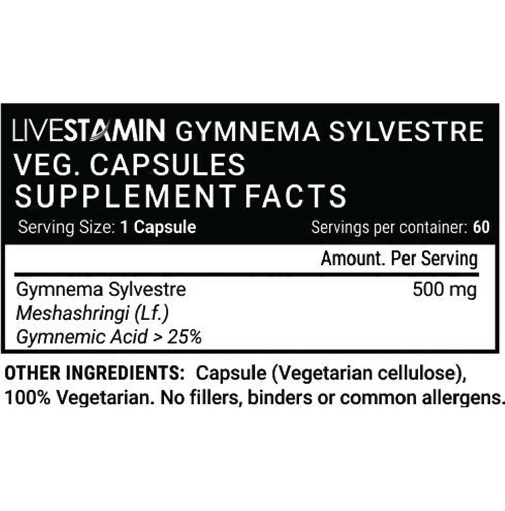 Livestamin Gymnema Sylvestre Capsules - Limited Time Offer