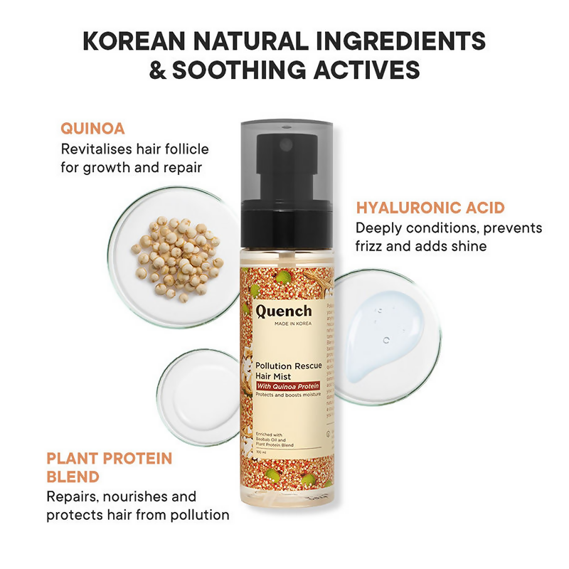 Quench Pollution Rescue Hair Mist With Quinoa Protein