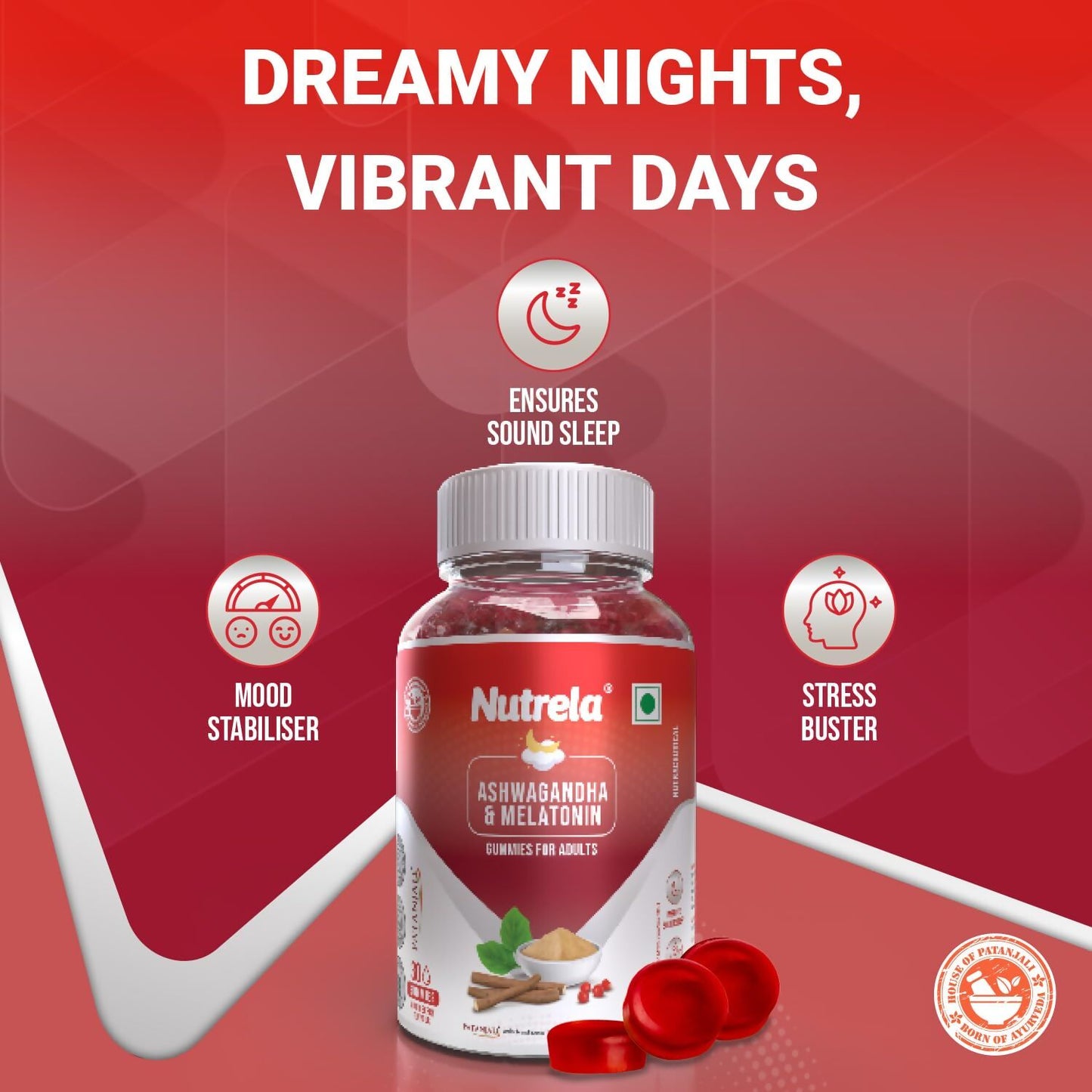 Buy Patanjali Nutrela Ashwagandha & sleep   chewables   from DrMediCart, Ship from India to USA