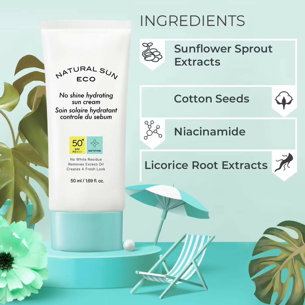 The Face Shop Natural Sun Eco No Shine Hydrating Sun Cream-SPF 50 - Drmedicart