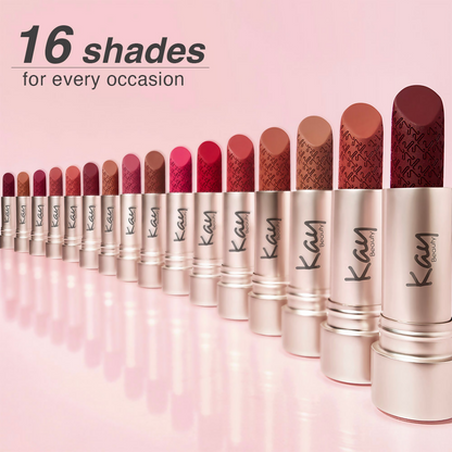 Kay Beauty Hydra Crème Hydrating Full Coverage Lipstick with Hyaluronic Acid Tomboy