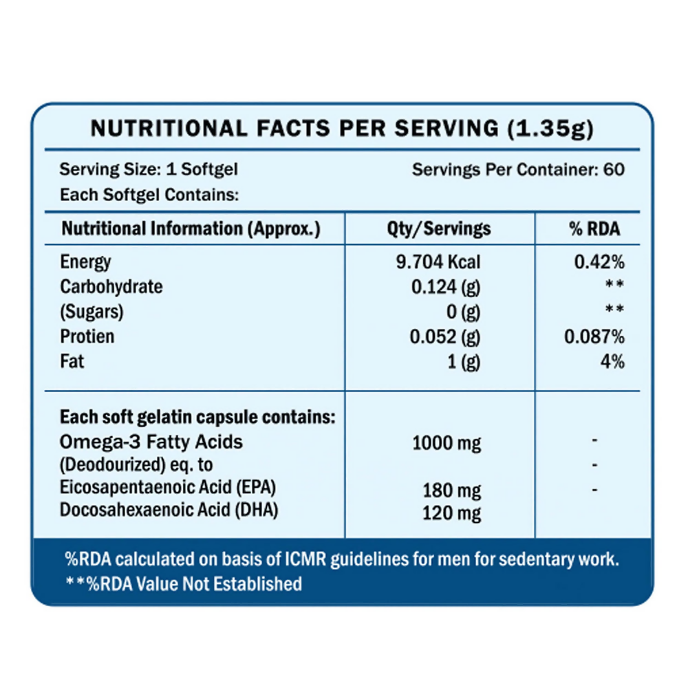 Scitron Omega-3 Fish Oil 1000mg Softgels