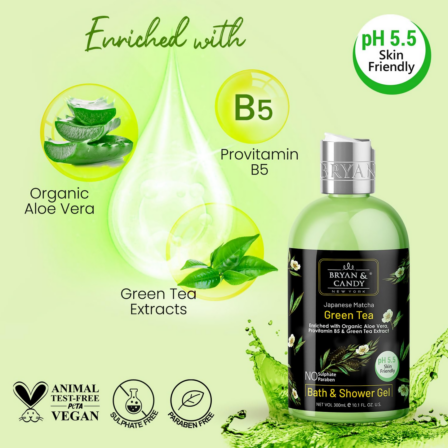 Bryan & Candy Green Tea Shower Gel