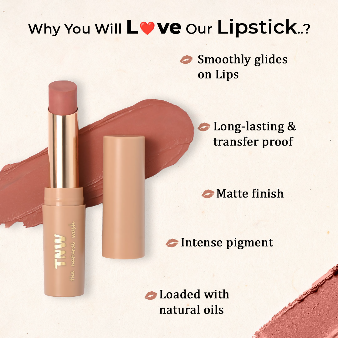 The Natural Wash Silky Matte Fusion Longstay Bullet Lipstick - Stardust Rose