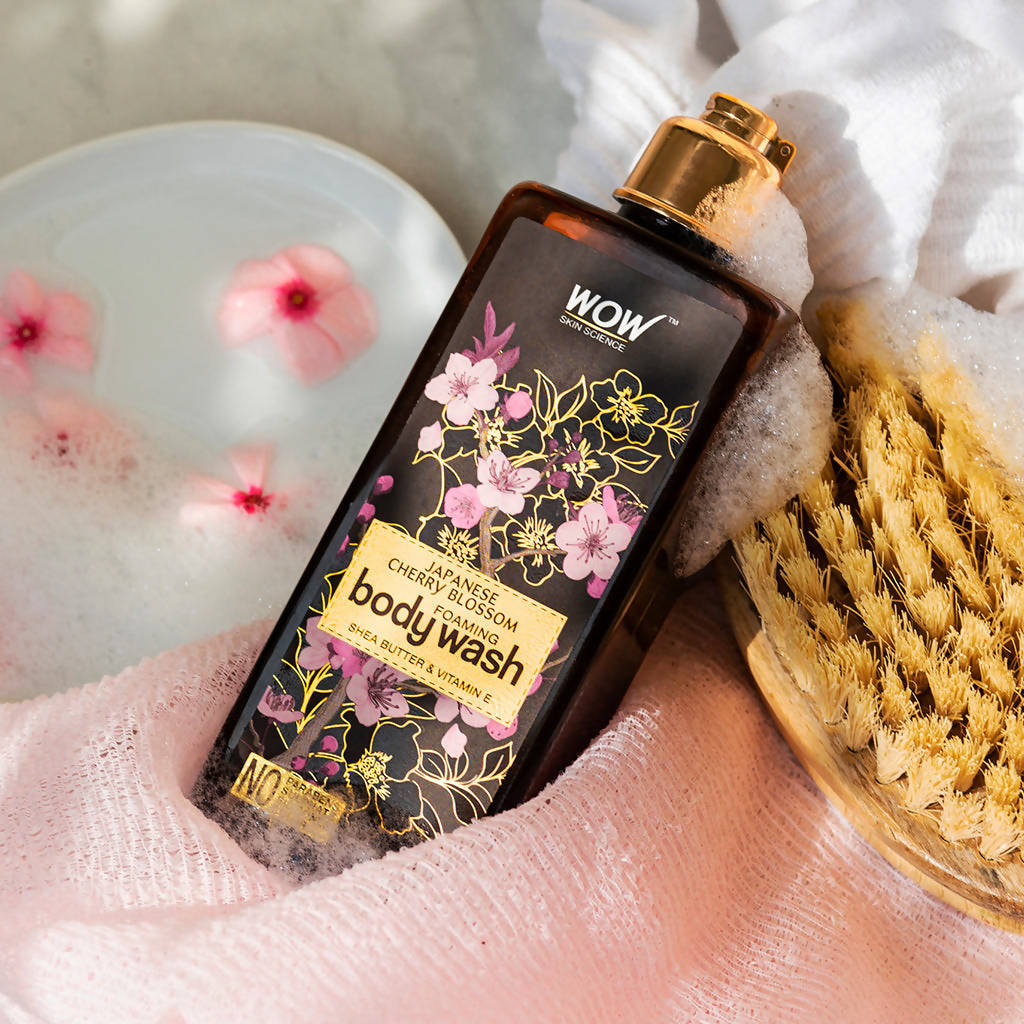 Wow Skin Science Cherry Blossom & Ceramide Body Wash For Removes Dirt, Hydrates and Softens Ski