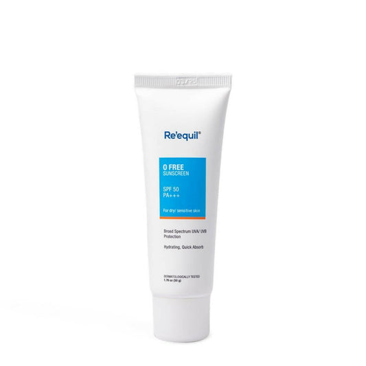 Buy Re'equil O Free Sunscreen SPF 50 PA+++ For Dry & Sensitive Skin from DrMediCart, Ship from India to USA