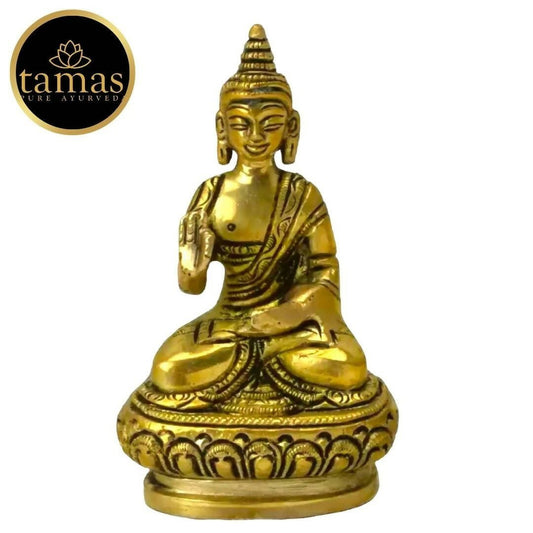 Tamas Brass Buddha Idol Decorative Showpiece (Golden) - Drmedicart