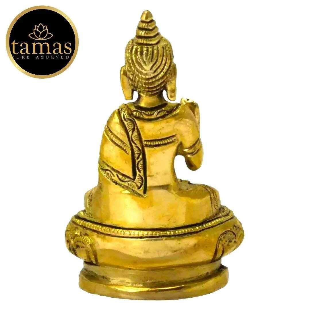 Tamas Brass Buddha Idol Decorative Showpiece (Golden) - Drmedicart