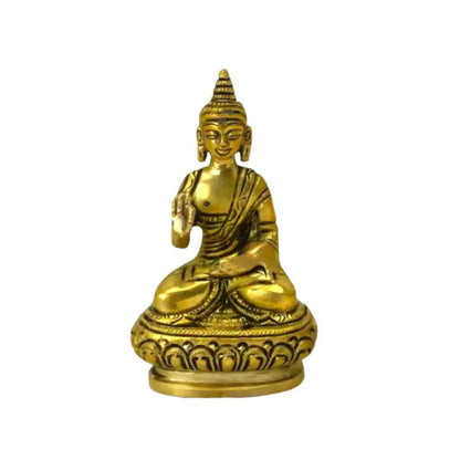 Tamas Brass Buddha Idol Decorative Showpiece (Golden) - Drmedicart