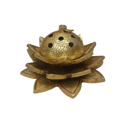 Tamas Brass Handcrafted Lotus Dhoop Stand with Antique Finish - Drmedicart