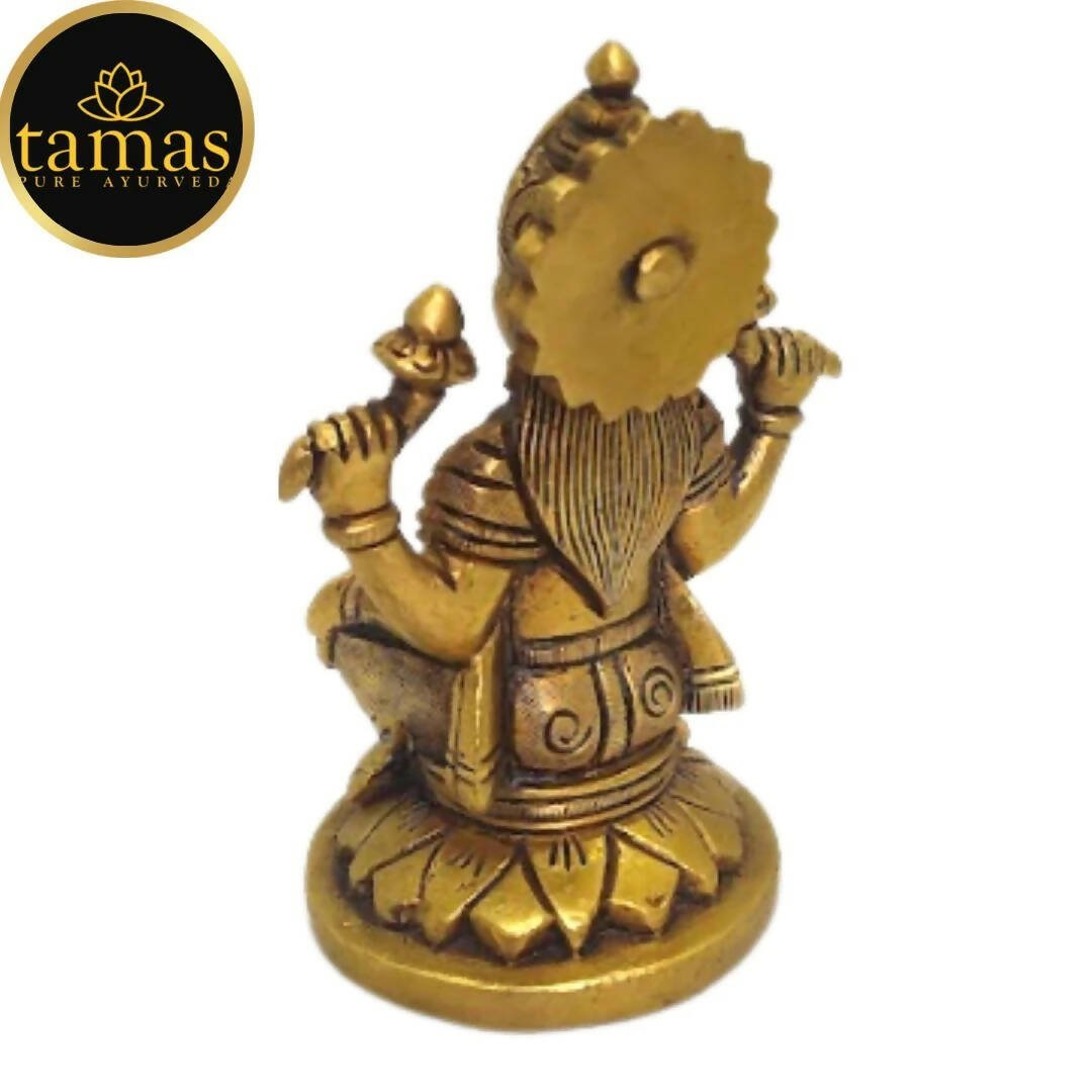 Tamas Brass Lord Ganesh Lakshmi Statue (Golden) - Drmedicart