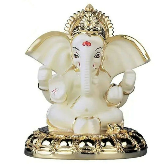 Tamas Gold - Polished Gaj Karna Ganesh Idol Off White & Gold Color - Drmedicart