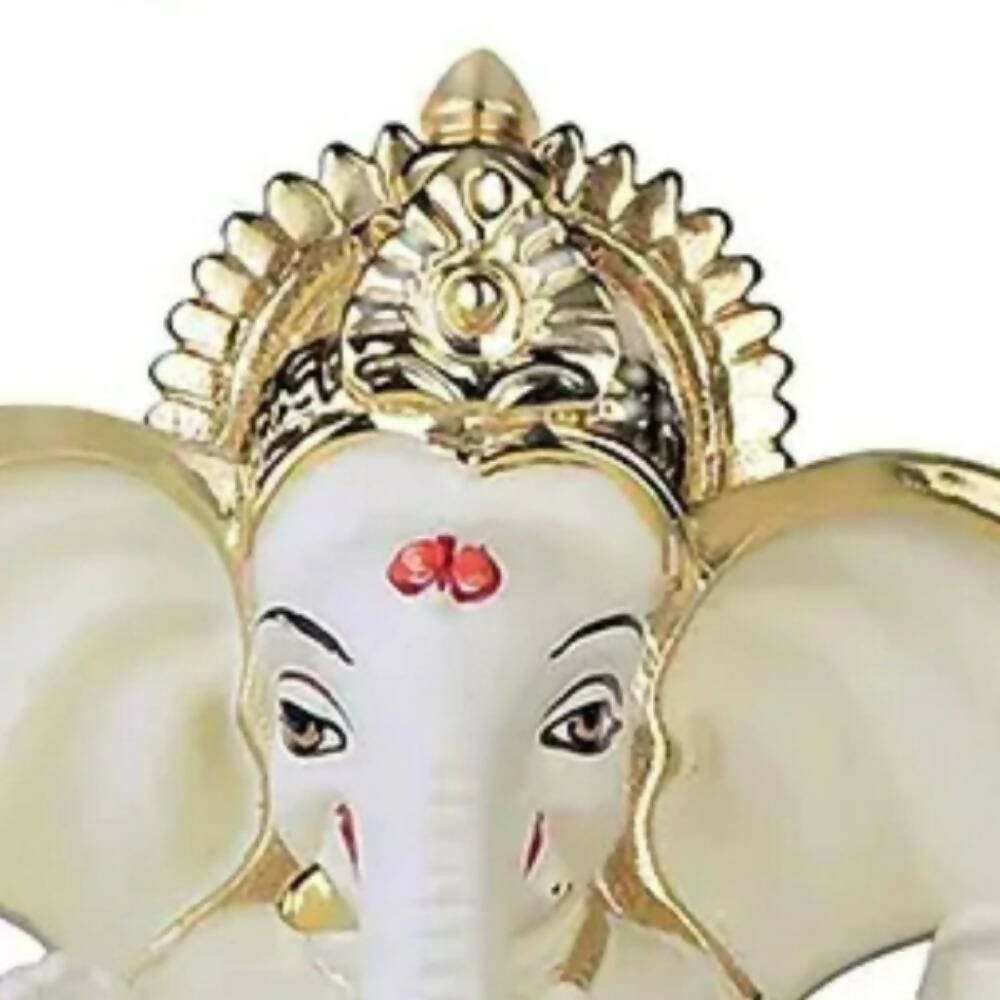 Tamas Gold - Polished Gaj Karna Ganesh Idol Off White & Gold Color - Drmedicart