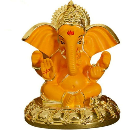 Tamas Gold - Polished Gaj Karna Ganesh Idol Orange & gold Color - Drmedicart
