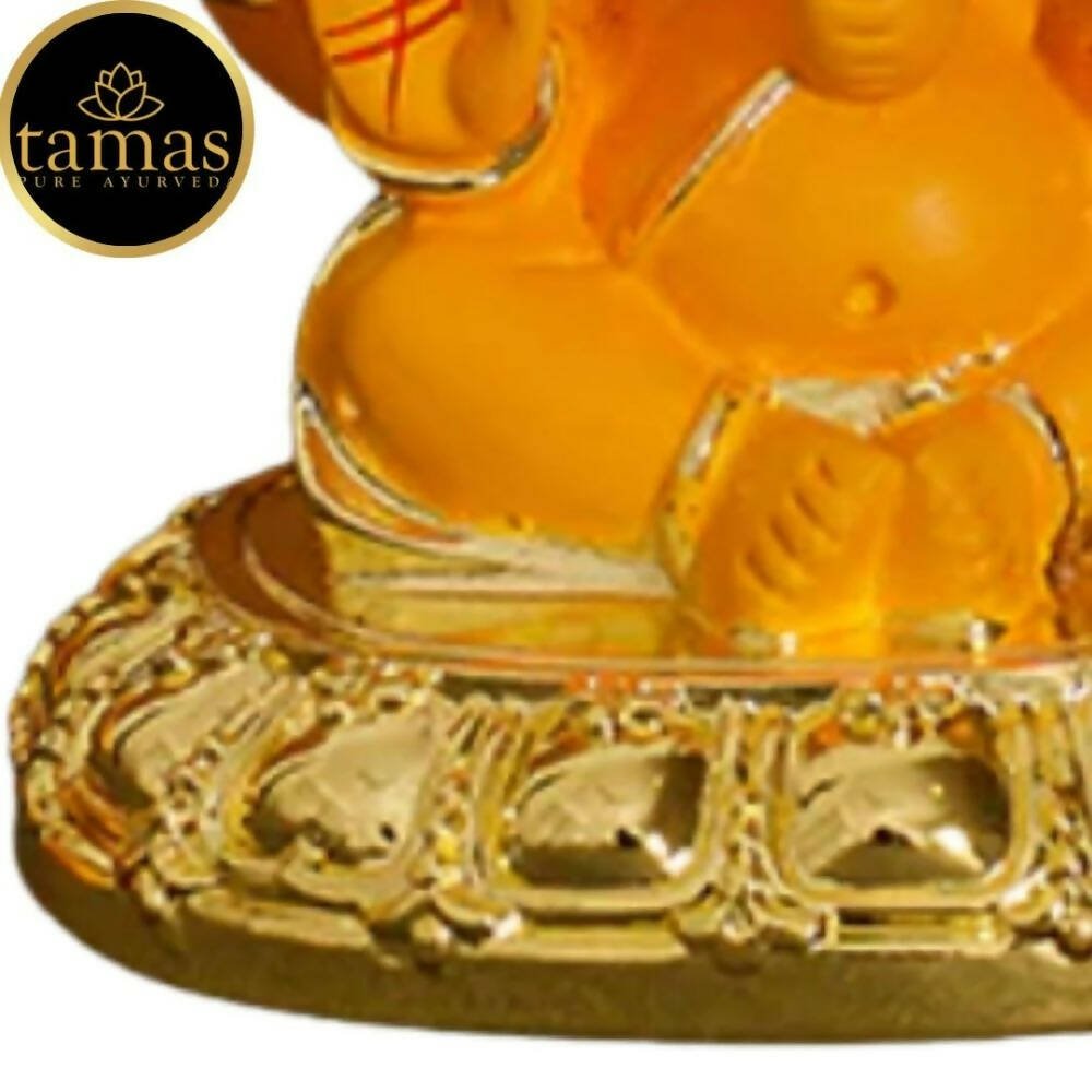 Tamas Gold - Polished Gaj Karna Ganesh Idol Orange & gold Color - Drmedicart