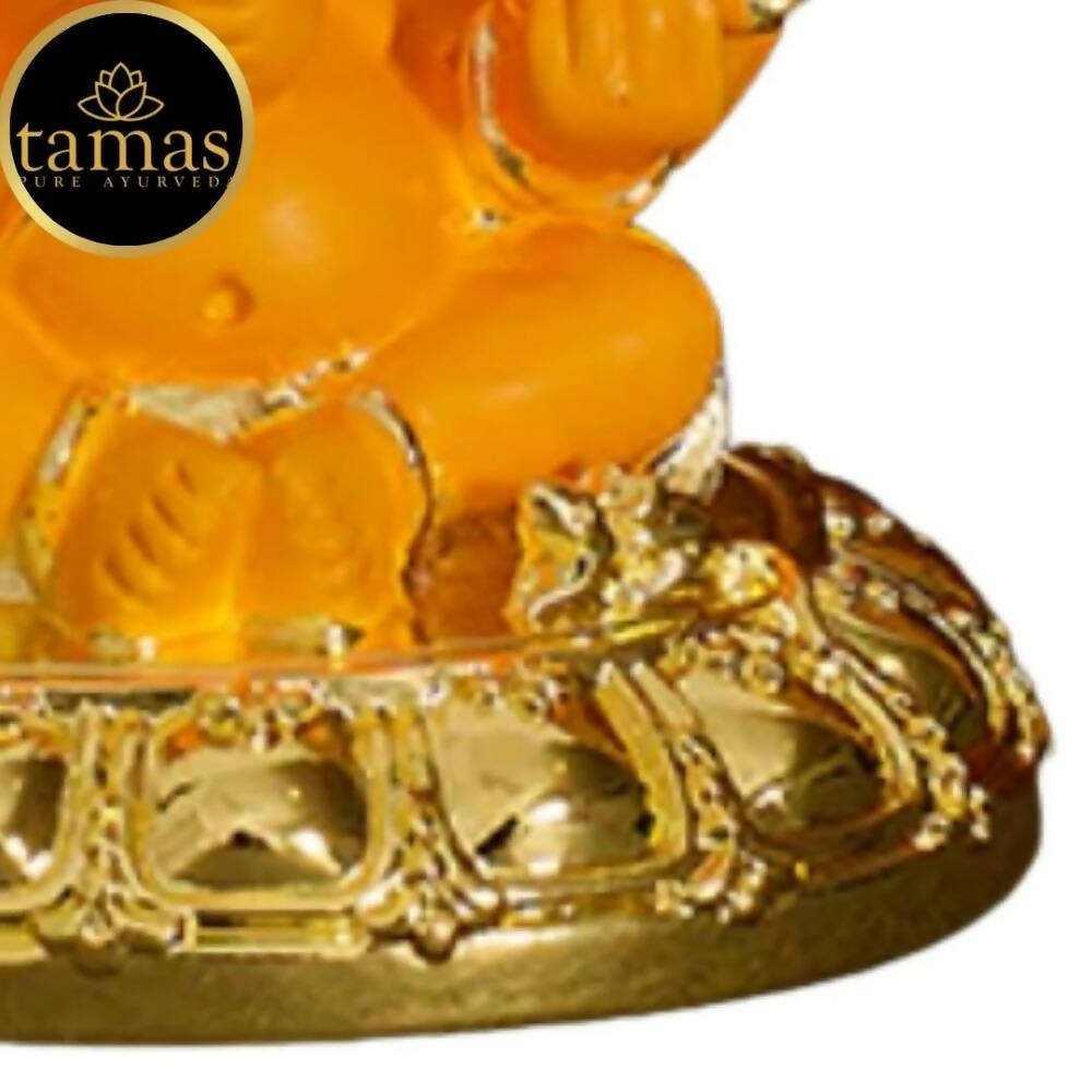 Tamas Gold - Polished Gaj Karna Ganesh Idol Orange & gold Color - Drmedicart