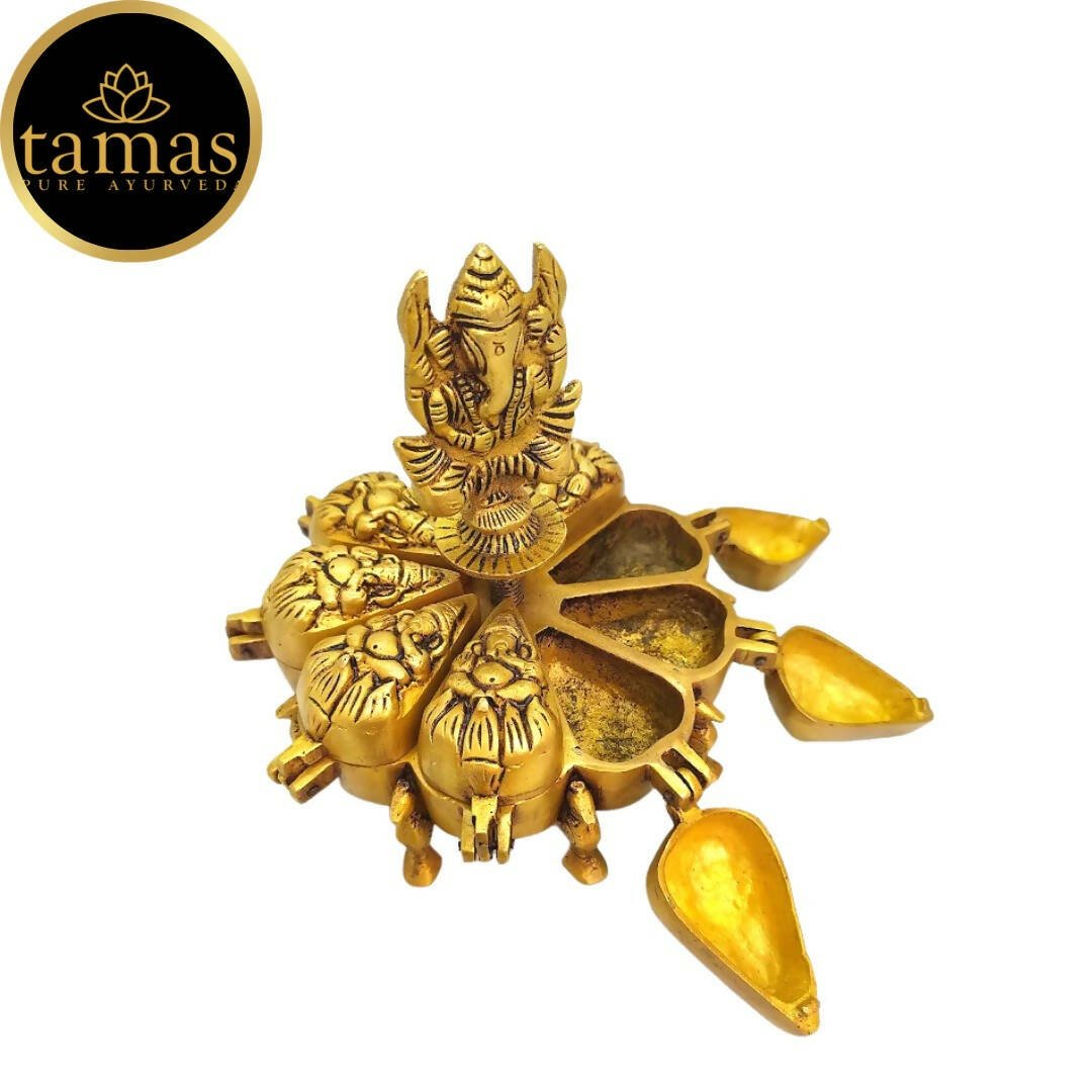 Tamas Handcrafted Brass Kumkum Box - Drmedicart