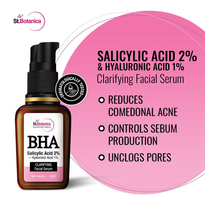 St.Botanica BHA Salicylic Acid 2% + Hyaluronic Acid 1% Clarifying Facial Serum