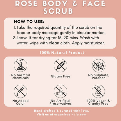 Organicos Rose Face & Body Scrub