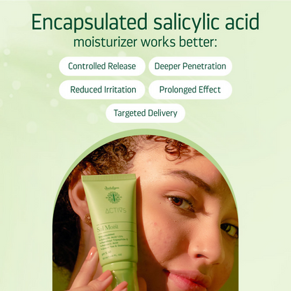 Indulgeo Essentials Sal Moist - Encapsulated Salicylic Acid Acne Healing Face Moisturiser 1.5%