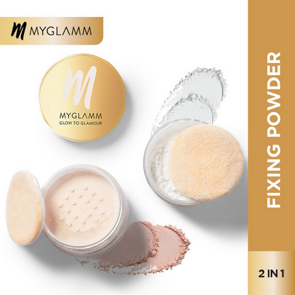 Myglamm Glow To Glamour Shimmer And Fixing Powder - Pearlescent Finish - Finesse