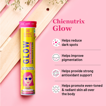 Chicnutrix Korean Skin Glow Protection Routine Combo - Chicnutrix Glow + Block Lightweight Sunscreen SPF 45 PA+++