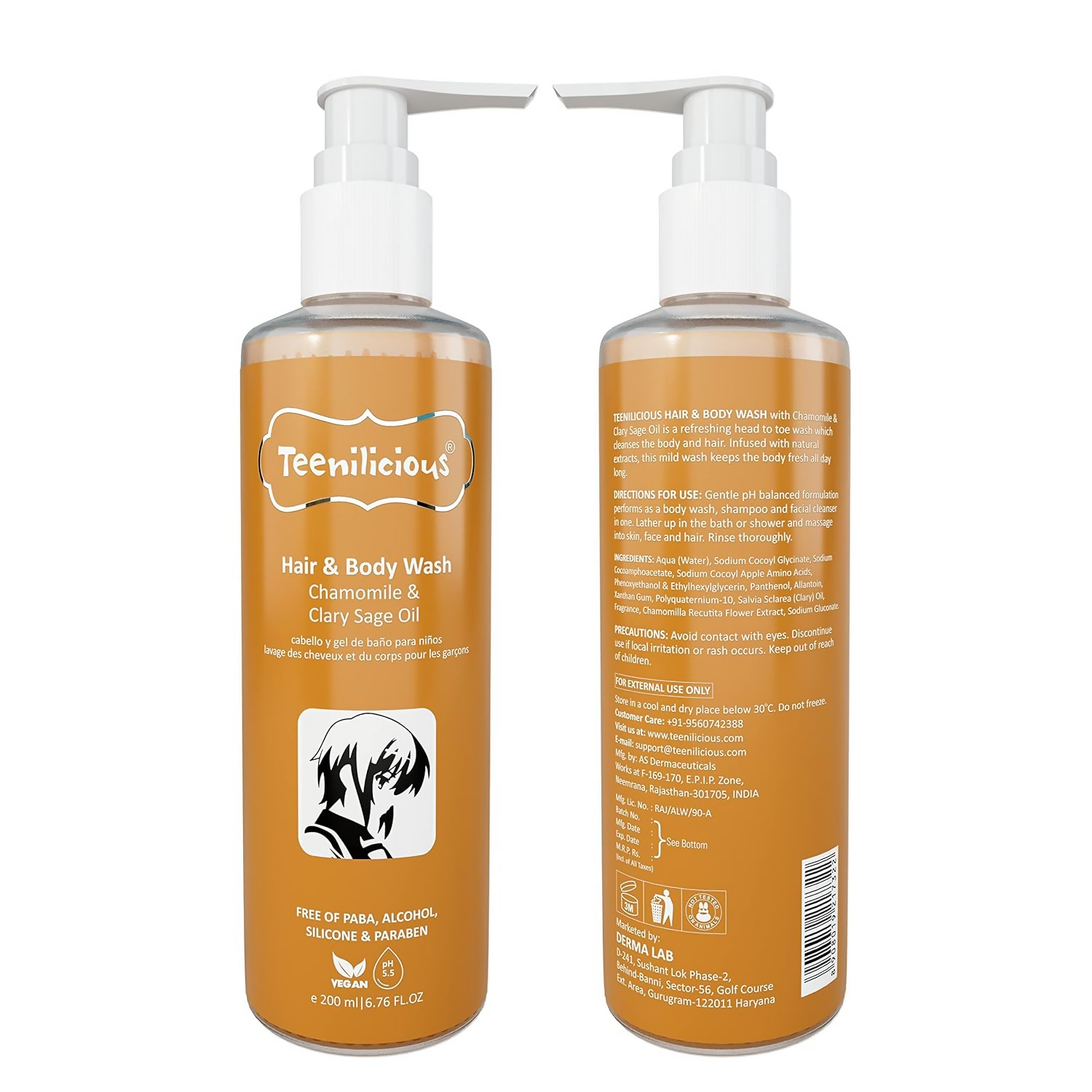 Teenilicious Hair & Body Wash With Chamomile & Clary Sage Oil